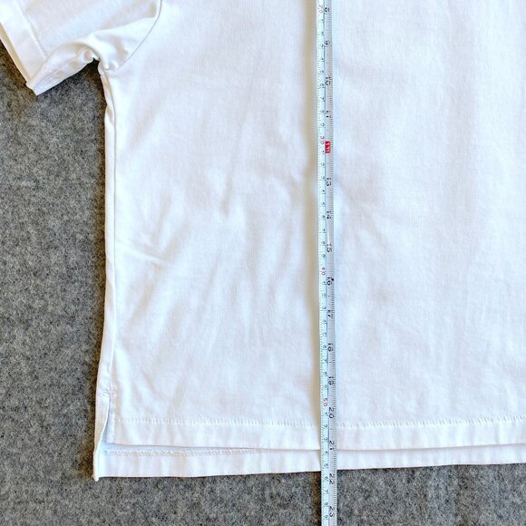 Uniqlo x Theory Womens Mock Neck Short Sleeve White T-shirt Size M Boxy Cut - Picture 6 of 7